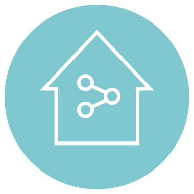 İnternet paylaşım simgesi, vektör illüstrasyonu basit tasarım