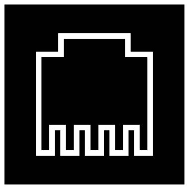 ethernet tarayıcı simgesi çizimi 