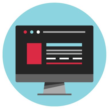 İnternet sitesi. Web simgesi basit illüstrasyon 