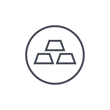 altın rezervi ikon vektör illüstrasyonu 