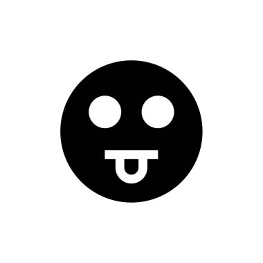 yüz duygu simgesi, emoji vektör illüstrasyonu 