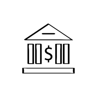 Modern bankacılık simgesinin vektör illüstrasyonu      