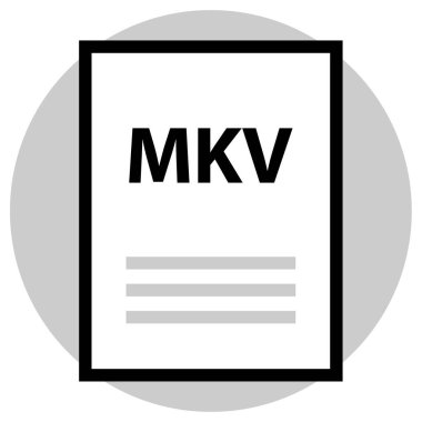 MKV dosya adı vektör illüstrasyonu