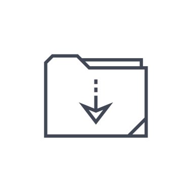 klasör arşivi. Web simgesi basit illüstrasyon     