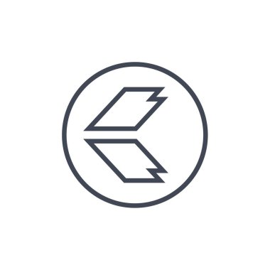 Web ve mobil uygulama tasarımınız için beyaz arkaplanda izole edilmiş sol ok simgesi vektörü, aşağı logo kavramı