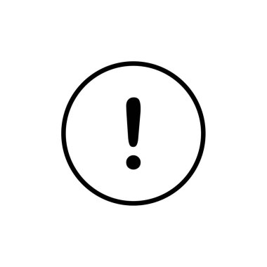 ünlem işareti simgesi vektör illüstrasyonu 