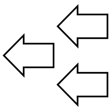 Exchange okları vektör simge kontur 