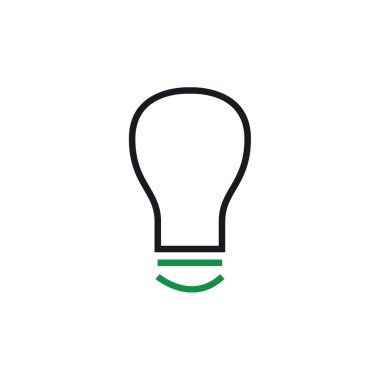 ampul düz simgesi, vektör illüstrasyonu 