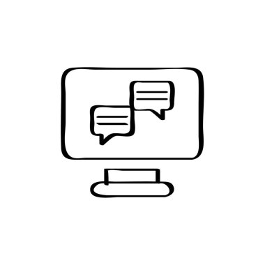 kabarcık sohbet simgesi vektör illüstrasyonu, konuşma balonu işareti  