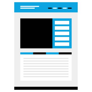 İnternet sitesi. Web simgesi basit illüstrasyon 