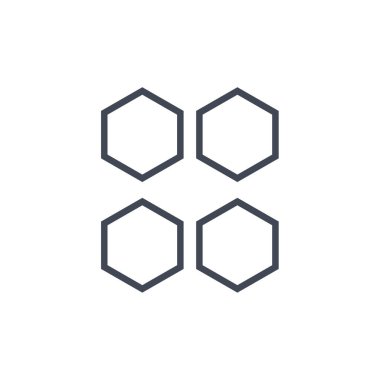 altıgenin vektör çizimi 