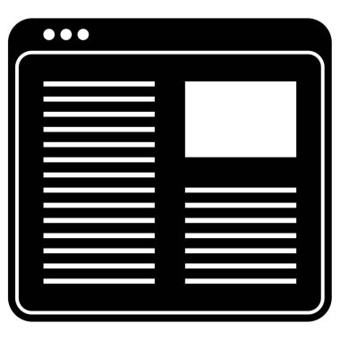 İnternet sitesi. Web simgesi basit illüstrasyon 