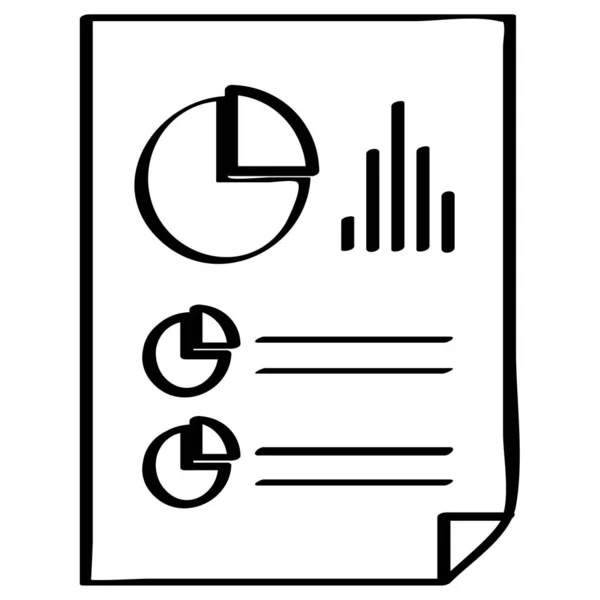 Business Report Icon Vector Illustration Design — Stock Vector