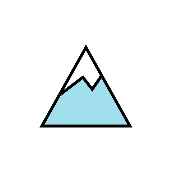 Icono Montaña Vector Ilustración — Vector de stock