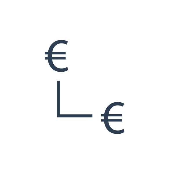 Icône Symbole Euro Illustration Vectorielle — Image vectorielle