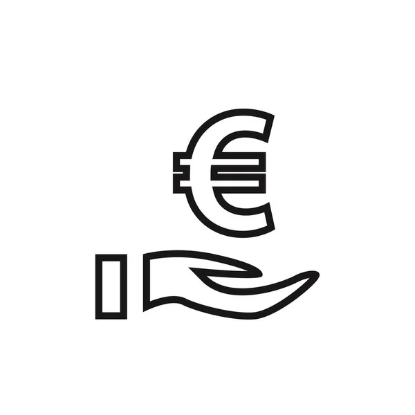 Euro Symbole Devise Icône Illustration Vectorielle — Image vectorielle