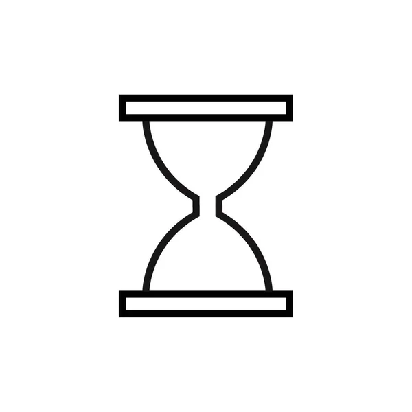 Пісочний Годинник Значок Векторна Ілюстрація Плоский Дизайн — стоковий вектор