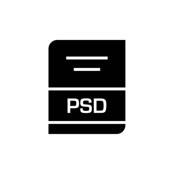 Ícone Formato Arquivo Psd Ilustração Vetorial Design Simples — Vetor de Stock