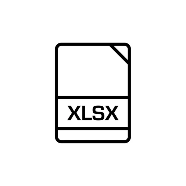 Xlsx Icona Formato File Illustrazione Vettoriale Design Semplice — Vettoriale Stock