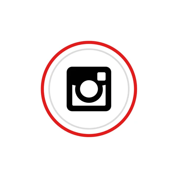 Symbol Fotoaparátu Logo Sociálních Médií — Stockový vektor