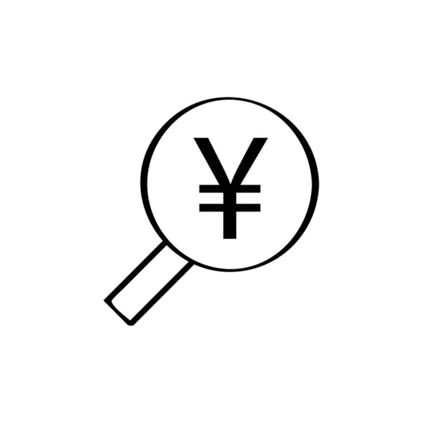 Yen Icoon Geïsoleerde Vector Witte Achtergrond Vlakke Vector Symbool Ontwerp — Stockvector