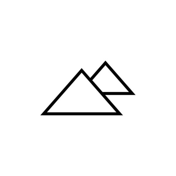 Berg Ikon Logotyp Vektor Illustration — Stock vektor