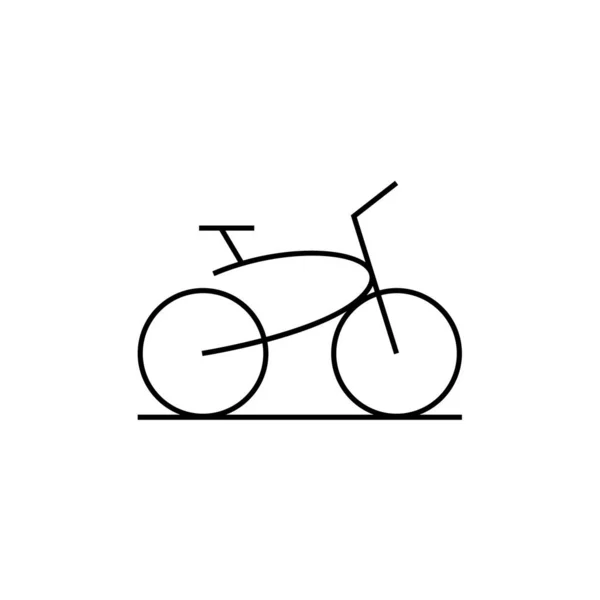 Ícone Bicicleta Fundo Branco — Vetor de Stock