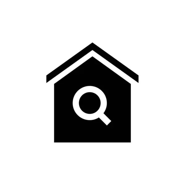 Busca Encontrar Casa Imobiliária Casa Compras Ícone Web Ilustração Simples — Vetor de Stock