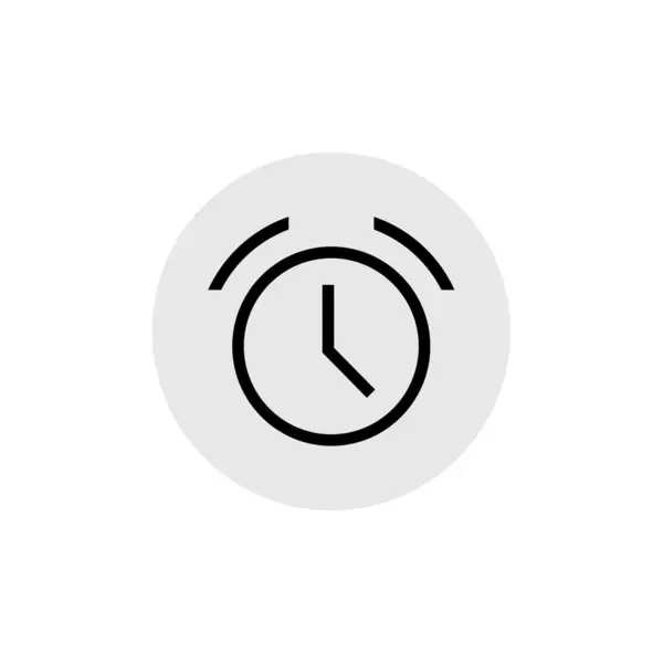 Alarm Clock Line Icon Vector Illustration — Stock Vector