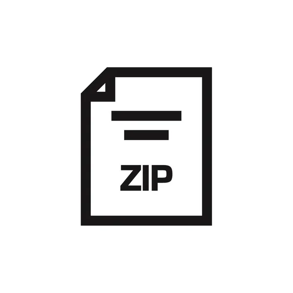 Zip Archivo Documento Extensión Icono Vector Ilustración — Archivo Imágenes Vectoriales
