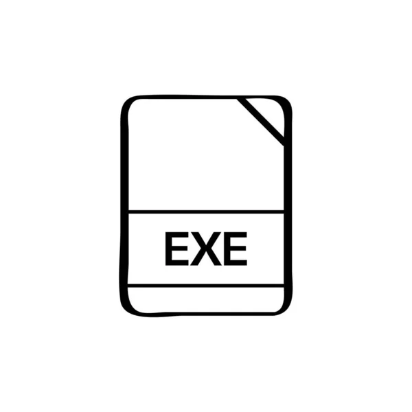 Exe Εικονίδιο Αρχείου Διανυσματική Απεικόνιση Απλό Σχεδιασμό — Διανυσματικό Αρχείο