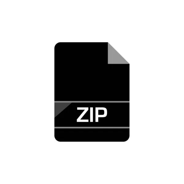 Zip File Format Icon Vector Illustration Simple Design — Stock Vector