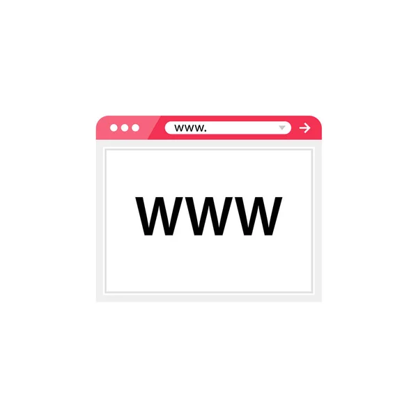 Webové Stránky Webová Ikona Jednoduchá Ilustrace — Stockový vektor