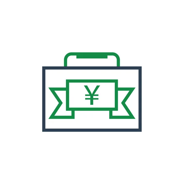 Vektor Ikony Tašky Peníze Tenká Čára Izolovaný Symbol Obrysu Ilustrace — Stockový vektor
