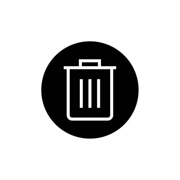 Çöp Kutusu Çöp Simgesi Basit Vektör Illüstrasyonu — Stok Vektör
