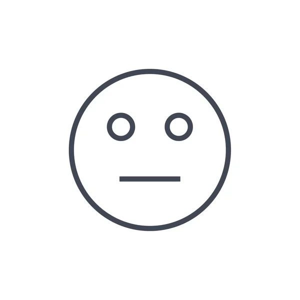 Rosto Ícone Linha Emoji Ilustração Vetorial Cara Emoji Sinal Símbolo — Vetor de Stock