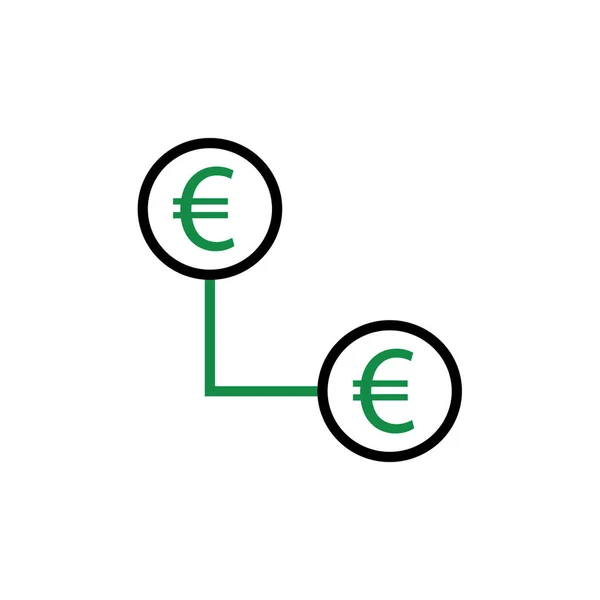 Icono Signo Euro Vector Ilustración Diseño Simple — Vector de stock