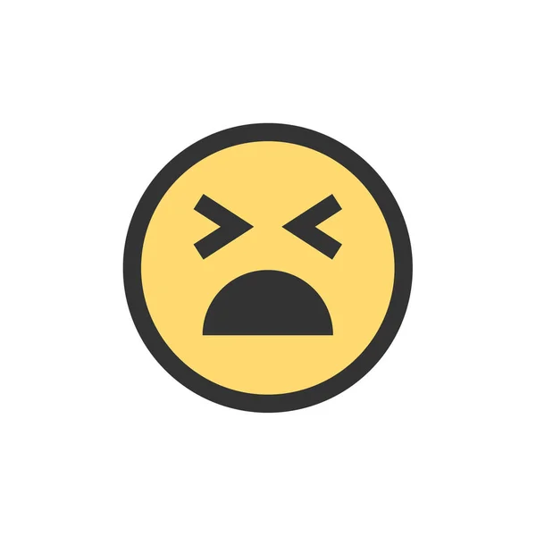 Ikona Emoce Obličeje Emoji Vektorová Ilustrace — Stockový vektor