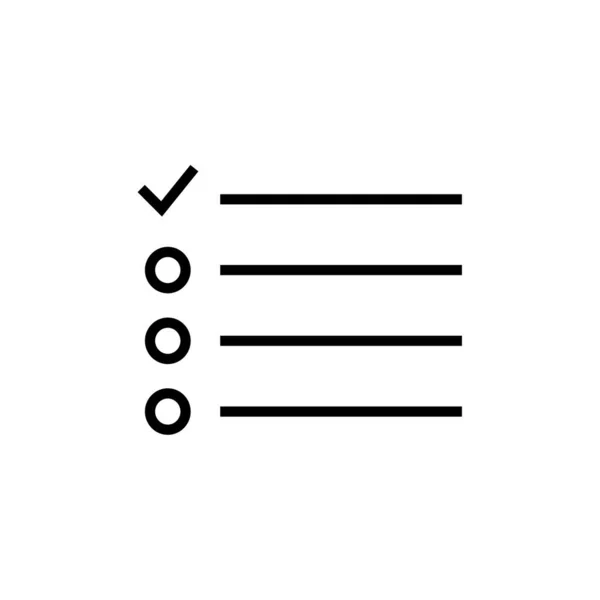 Значок Списку Чеків Вектор Ізольовано Білому Тлі Вашого Дизайну Веб — стоковий вектор