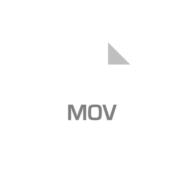 Illustrazione Vettoriale Dell Icona Del File Dati Mov — Vettoriale Stock