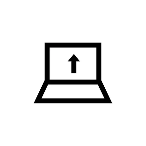 Computer Monitor Icon Vektor Illustration Grafik Design — Stockvektor