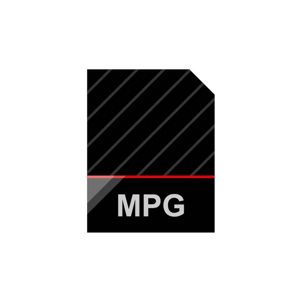 Mpg Значок Файла Векторні Ілюстрації Простий Дизайн — стоковий вектор