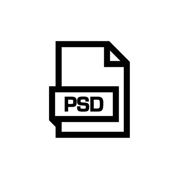 Иконка Документа Psd Векторная Иллюстрация Простой Дизайн — стоковый вектор