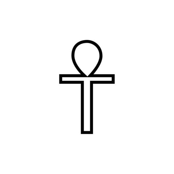 Krzyżowa Ikona Chrześcijańska Symbol Krzyża Chrześcijańskiego Ilustracja Wektora — Wektor stockowy