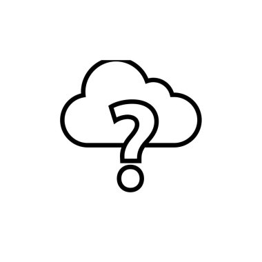 Bulut hesaplama simgesi vektör illüstrasyonu