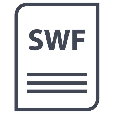 swf dosya uzantısı vektör illüstrasyonu. 