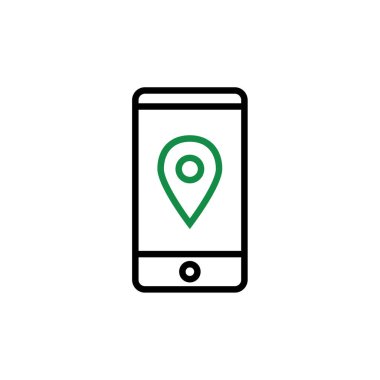 GPS ve Navigasyon simgesi, vektör illüstrasyonu      