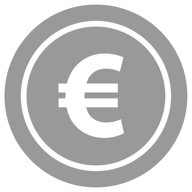 Euro işareti simgesi, vektör illüstrasyonu basit tasarım 