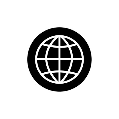 dünya simgesi vektör illüstrasyonu