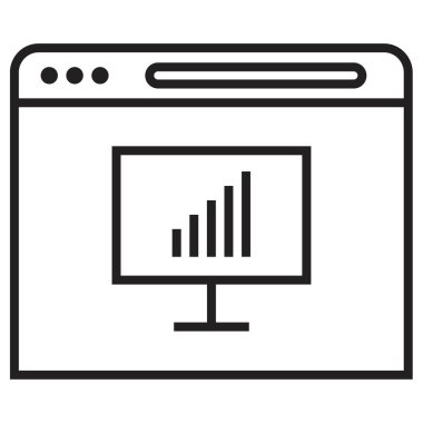 Web tarayıcı simgesi, vektör illüstrasyonu basit tasarım 